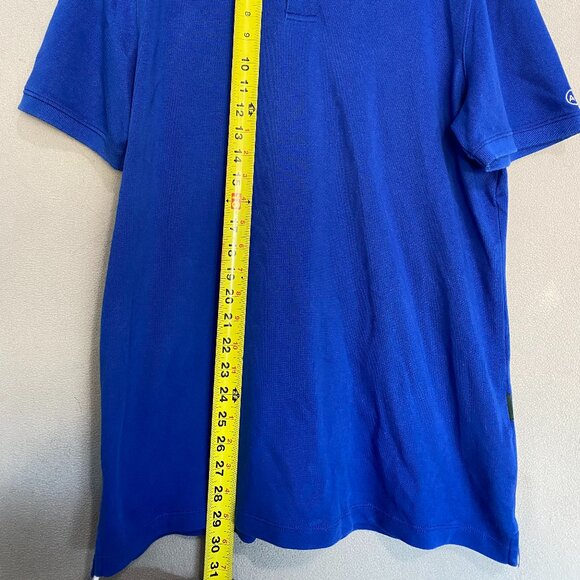AG Green Label Men’s Royal Blue Polo Shirt Size L Cotton Blend Short Sleeve - Picture 2 of 8